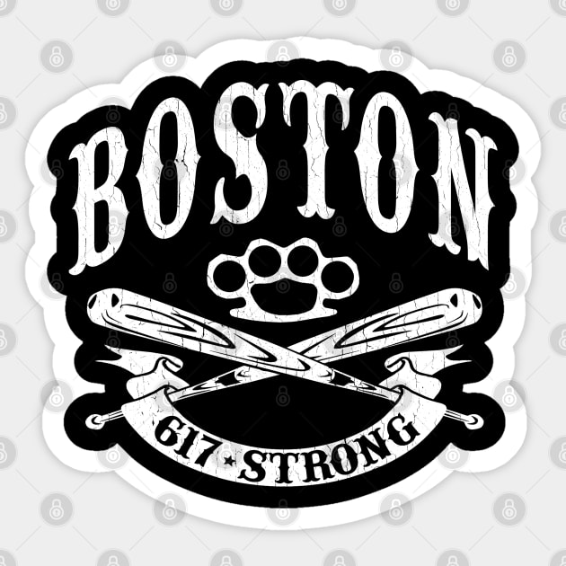 Southie Irish - 617 Boston Strong (vintage look) Sticker by robotface